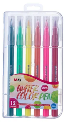 Produktbild von M&G-Kunststift mit Pinselaufsatz, 12 Farben