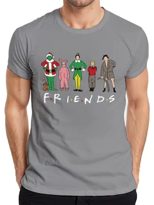 Produktbild von Friends Weihnachtsfilme Cartoon - Weihnachten Christmas Xmas Herren T-Shirt, Grau, XXL