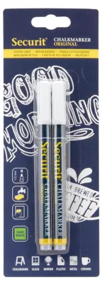 Produktbild von Securit® Original Kreidemarker, 2er-Set, in Weiß - Kreidestifte