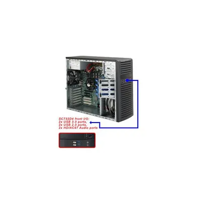 Produktbild von Supermicro Gehäuse SuperChassis Tower CSE-732i-R600B - Midi/Minitower - ATX