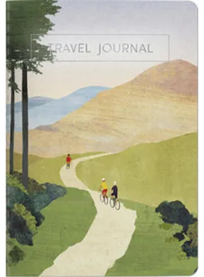 Produktbild von Reisetagebuch im handlichen A6 Format mit Berge-Design, 48 Seiten und Silberveredelung