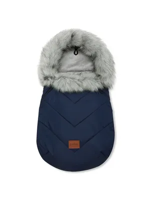 Immagine prodotto di Sacco a pelo invernale per bambino, passeggino - universale - Accogliente e caldo sacco a pelo invernale con cerniera e pelliccia -Bellochi- 100x50 cm -Blu scuro, x -Blu scuro