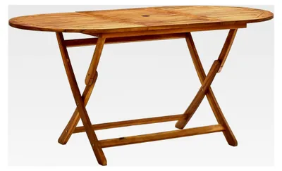 Produktbild von Klappbarer Gartentisch 160x85x75 cm aus Akazienholz, Beistelltisch für Balkon und Terrasse
