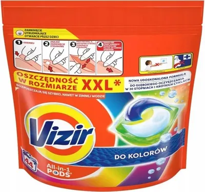 Zdjęcie produktu dla Vizir Kapsułki do prania All in1 PODS Color 44 szt. (44 x 18,2 g)