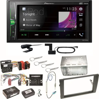 Produktbild von Pioneer DMH-A3300DAB Bluetooth USB DAB+ Einbauset für Audi A4 B6 B7 Seat Exeo