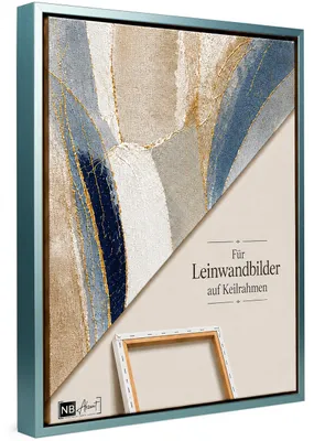 Produktbild von Monframe Schattenfugenrahmen für Leinwandbilder & Canvas 80x100 cm - Grün Pastell - für Keilrahmen bis 22 mm Stärke - in zerlegter Form - ohne Glas und Rückwand