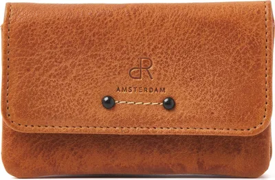 Produktbild von dR Amsterdam Schlüsseletui und Brieftasche / Kartenhalter | Schlüsseletui mit Reißverschluss | Brieftasche Leder | Schlüsselmappe | Tampa - 93657 Camel