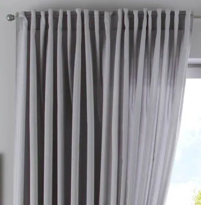 Produktbild von Vorhang Verdeckte Schlaufen Cationic »JENA« HxB 250x300 cm Silber Blickdicht Leinen Optik Gardine Meliert Gardinenband mit Raffhalter , 2019037