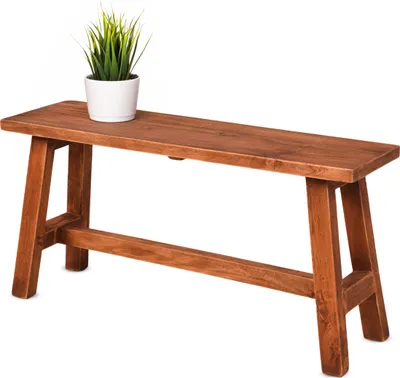 Obrázok produktu pre 2.03 Lavica z masívneho mahagónového dreva – cca 90 x 45 x 25 cm – lavica z masívneho dreva