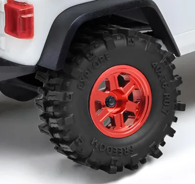 RC-Reifen und Räder 0,7 Zoll für SCX30 1/30, rot