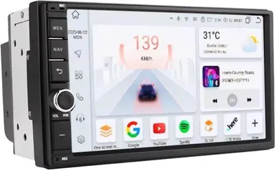 Obrázok produktu pre Autorádio s Bluetooth, CarPlay, kompatibilné s Apple a Android, stereo systém, navigácia, navigačný systém, 6 GB RAM, 64 GB interná pamäť, 7-palcový displej