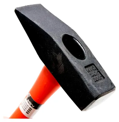 Produktbild von 1 kg Schlosserhammer mit Fiberglasstiel und Gummigriff