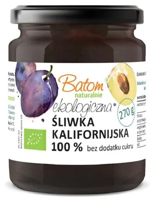 POWIDŁA ŚLIWKOWE BEZ DODATKU CUKRÓW BIO 340 g - BATOM