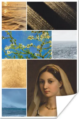 Produktbild von MuchoWow® Poster Alte Meister - Collage - Malerei 80x120 cm - Papierdruck