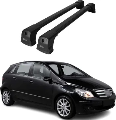 Image de Barres de toit transversales pour Mercedes Classe B T245 2005-2011 Alu Noir