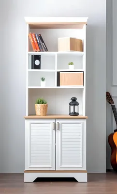 Produktbild von Bücherregal Weiß Regal Schrank Holz für Kinderzimmer Jugendzimmer Möbel Regal