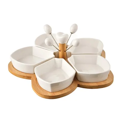 Image de ORION Whiteline Bols de service avec brochettes et plateau ORION 129201