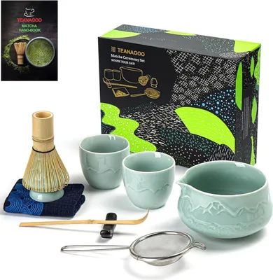 Image de TEANAGOO Matcha Set Bol Fouet Bambou 7 pièces 2 tasses