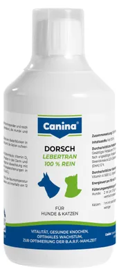 Immagine prodotto di Olio di fegato di merluzzo medicinale Canina 250ml