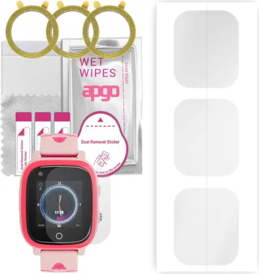 Produktbild von apgo 3 Stück Schutzfolie, klar, kompatibel mit Garett Kids Sun 4G (dla dzieci) Smartwatch, Hydrogel Displayschutzfolie mit Positionierhilfe, Displayfolie, robust und kratzfest