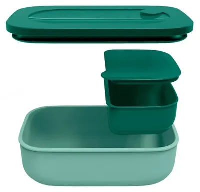 Immagine prodotto di Contenitore per alimenti 2 in 1 STORE&GO, colore verde
