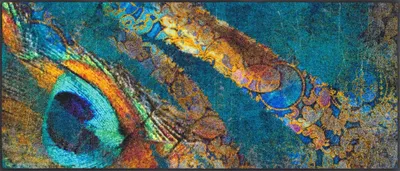 Produktbild von Fussmatte wash+dry Design Exotic Pavo 60x140 cm