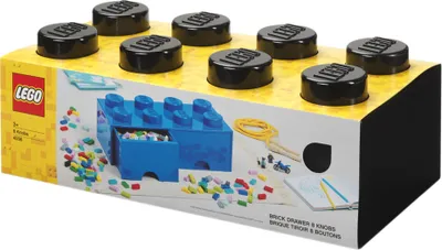 Produktbild von LEGO Schubladenbox STORAGE BRICK DRAWER 8 2 Schübe schwarz