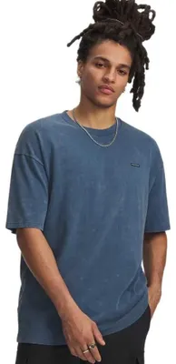 Produktbild von Under Armour Heavyweight Oversized Logo Wash Kurzarm-t-shirt Blau 2XL Mann Blau 2XL