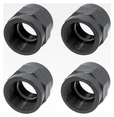 Produktbild von 4x PVC Fittings Gewindemuffe 1 1/2" | Innengewinde x Innengewinde | Übergangsmuffe aus grauem PVC-U | PN16 für PVC Rohr, Schwimmbad, Poolverrohrung, Druckleitung, Rohrleitung, Pool & Teich