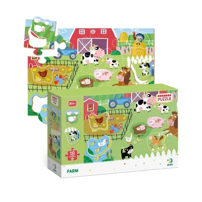 Zdjęcie produktu dla Układanka DODO z farmą puzzli 18 elementów