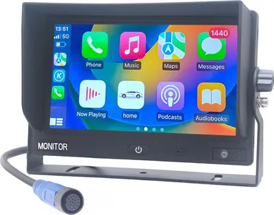 Image de Pouces AHD CarPlay AndroidAuto 720P 960P 1080P Moniteur pour 4 caméras avec DVR