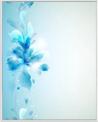 Produktbild von Wallario Wandbild Blaues Blumenbuket, Größe: 40,30 x 50,30 cm, Poster mit weißem Aluminiumrahmen