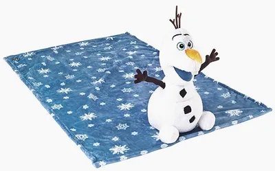 Produktbild von Disney Frozen Die Eiskönigin Plüsch Olaf 28cm mit XXL Fleecdecke 110 x 120cm