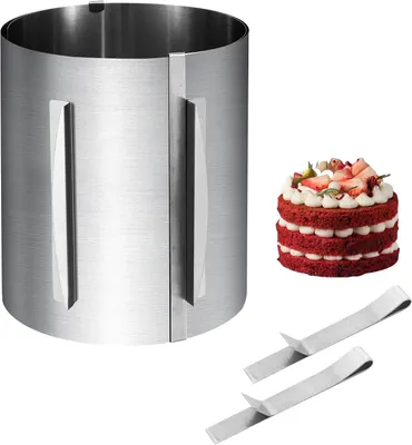 Produktbild von Verstellbarer Kuchenring, 20 cm, Edelstahl – Verstellbarer Backring, 16-30 cm