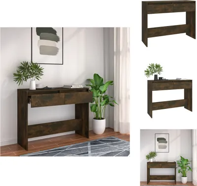Produktbild von vidaXL Konsolentisch Räuchereiche 100x35x76,5 cm Holzwerkstoff -  Beistelltische