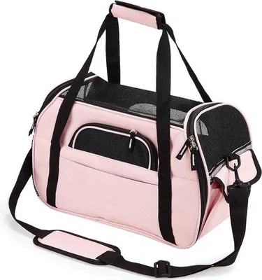 Immagine prodotto di Borsa da viaggio impermeabile per cani di piccola taglia e gatti, morbidamente imbottita, ideale per aereo, auto e treno