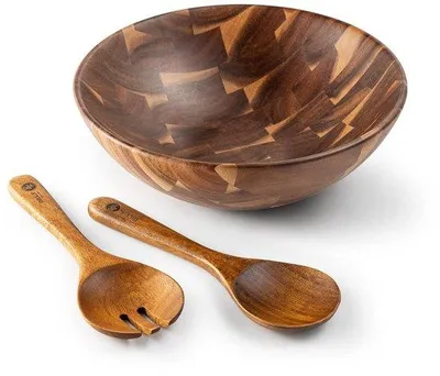 Produktbild von Famanu Holzschalen-Set - Akazienholz - 3-teilig - große Schale