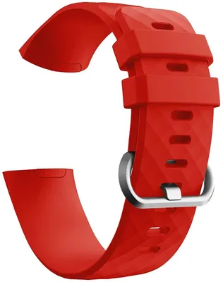 Produktbild von CHPN – Uhrenarmband – Armband passend für Fitbit – Fitbit Charge 3 & 4 Sportarmband – Rot – S/M – Uhrenarmband – Armband – Armband – Schrittzähler