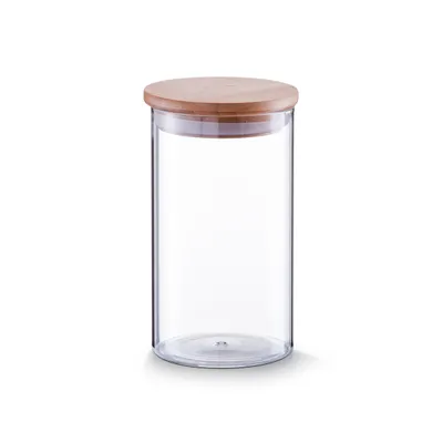 Produktbild von Zeller Present 19976, Universalbehälter, 1 l, Glas, Transparent, Abnehmbarer Deckel, Rund