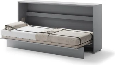 Produktbild von Schrankbett 90 x 200 Horizontal BC-06 Grau LENART BED CONCEPT Wandklappbett