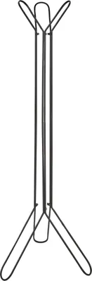 Produktbild von BELIANI Kleiderständer Schwarz Metall 162 cm Hoch Schmal mit 3 Haken Haarnadel Optik Modern Inustrie Design Flur Garderobe Schlafzimmer Ausstattung