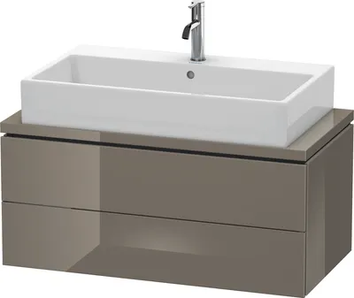 Produktbild von Konsolenunterschrank L-CUBE 400x920x477mm flannel grey hochglanz flannel grey hochglanz