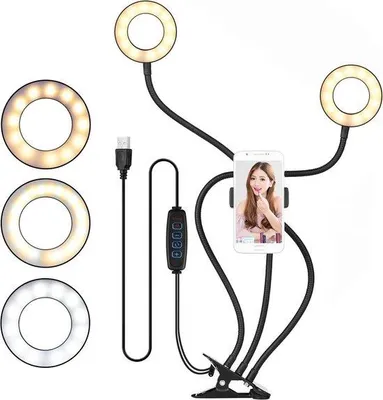 Immagine prodotto di Lampade Mini LED a clip per live streaming e trucco, USB