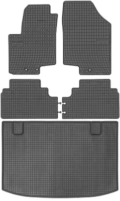 Obrázok produktu pre Hyundai ix20, minivan, výroba od 05.2010 do 2019. SADA – gumové podlahové rohože + podložka do batožinového priestoru