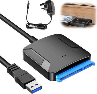 Obrázek produktu pro Adaptér USB 3.0 na HV SATA pro HDD/SSD – napájecí zdroj 12 V/2 A