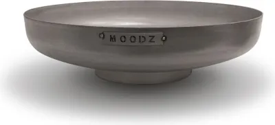 Produktbild von MOODZ Feuerschale 60 cm - Feuerschalen für den Garten - Feuerstelle Outdoor & Feuertonne - Feuerschale mit opt. Grillrost aus hochwertigem Edelsthal - Feuerkorb für den Garten - 60x60x17 cm