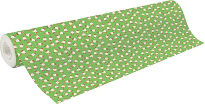 Produktbild von Clairefontaine Geschenkpapierrolle 50x0,70m, Weihnachtsmänner Grün 202055C