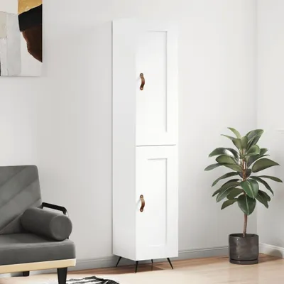 Immagine prodotto di vidaXL Credenza bianca 34,5x34x180 cm Materiale a base di legno