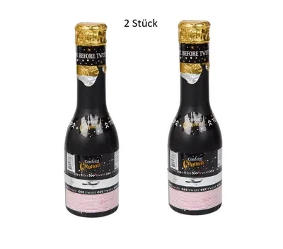 Produktbild von Konfettikanone Plastic Flache Silvester Party 20 cm 2 stück