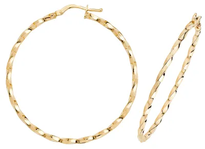 Produktbild von 9 Karat (375) Gold Damen - Creolen / Ohrringe - 40mm; WJS16378